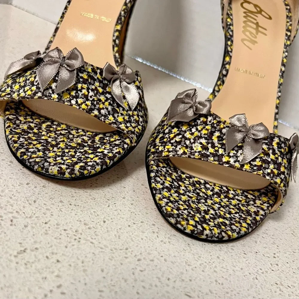 Butter Floral Heels